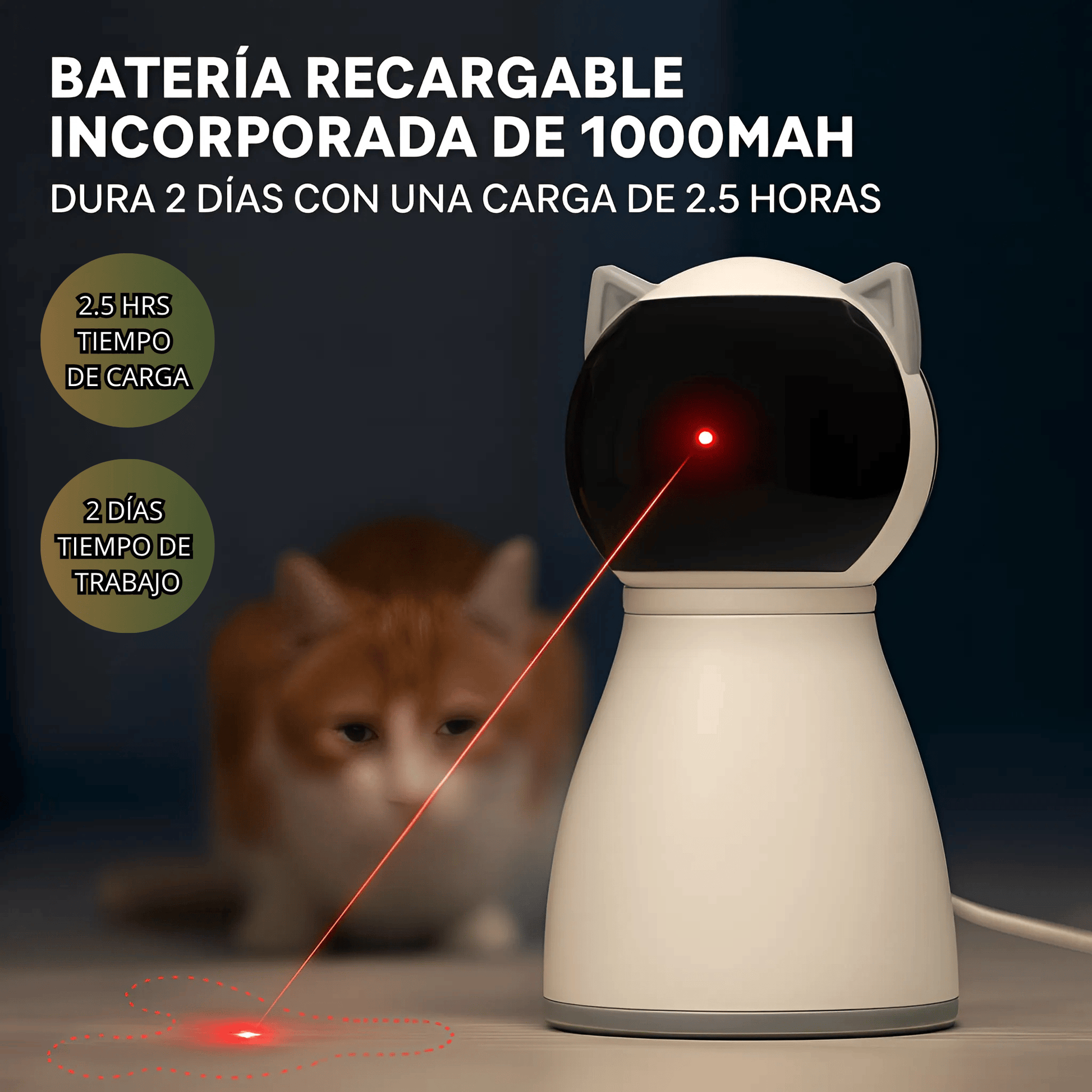 Cat Toys,The 4Th Generation Real Random Trajectory,Motion Activated Rechargeable Automatic Cat Laser Toy,Interactive Cat Toys for Indoor Cats/Kitten/Dogs