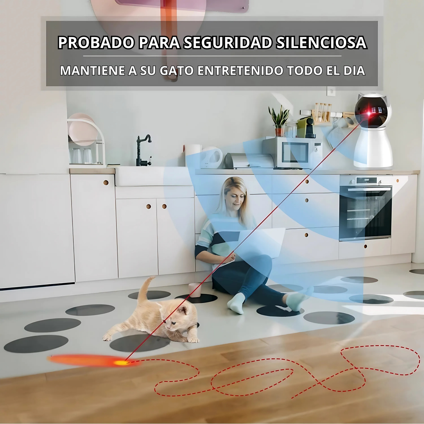 Cat Toys,The 4Th Generation Real Random Trajectory,Motion Activated Rechargeable Automatic Cat Laser Toy,Interactive Cat Toys for Indoor Cats/Kitten/Dogs
