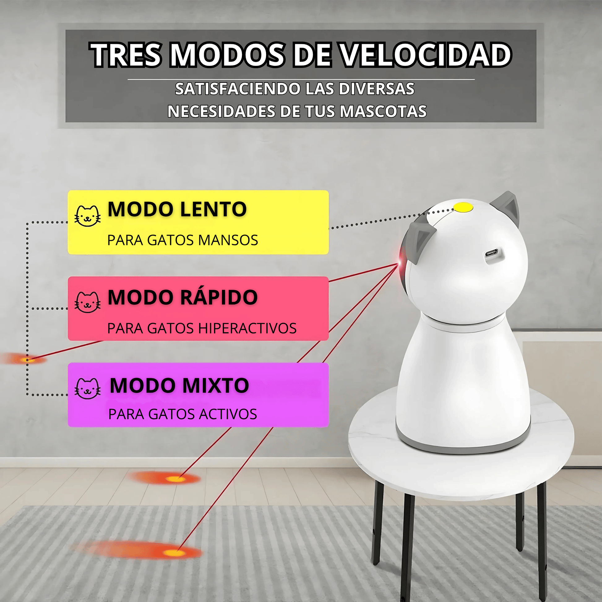 Cat Toys,The 4Th Generation Real Random Trajectory,Motion Activated Rechargeable Automatic Cat Laser Toy,Interactive Cat Toys for Indoor Cats/Kitten/Dogs