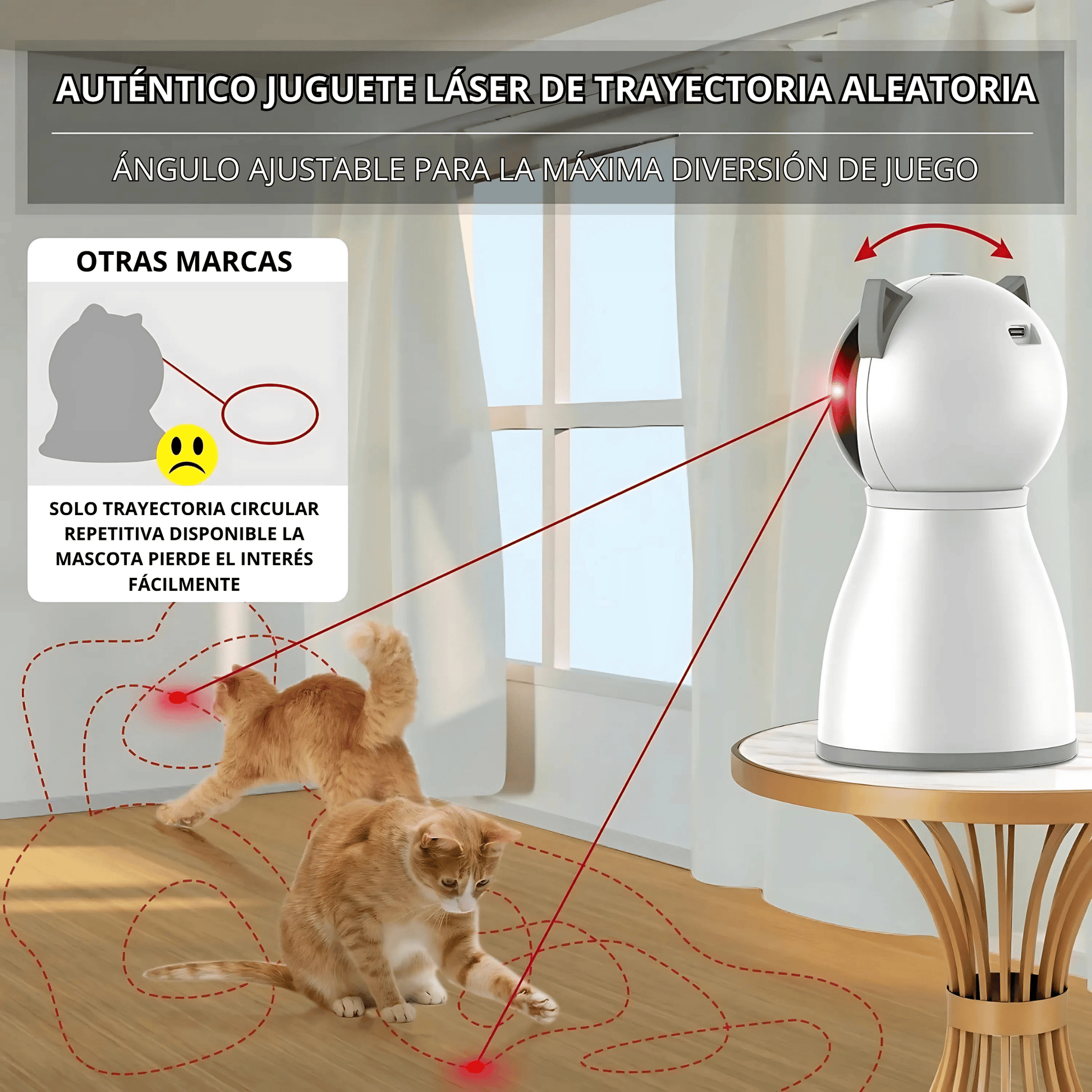Cat Toys,The 4Th Generation Real Random Trajectory,Motion Activated Rechargeable Automatic Cat Laser Toy,Interactive Cat Toys for Indoor Cats/Kitten/Dogs